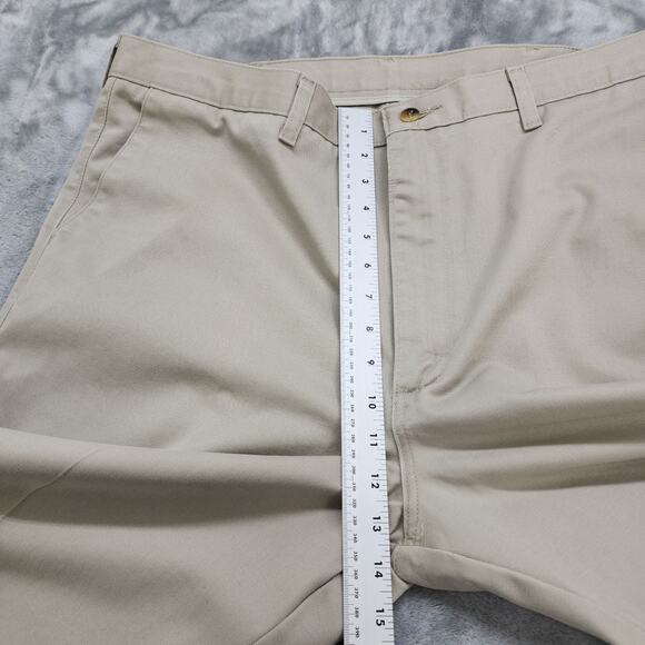 Timbercreek by Wrangler Pants Mens 40 X 32 Tan Flat Front Chino Cotton Office - Picture 7 of 10